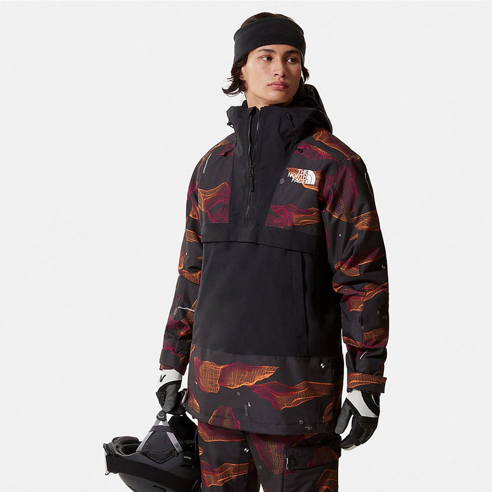 The North Face Ski Jacket Mens Australia - The North Face Silvani Anorak Black Skiing And Snowboardi